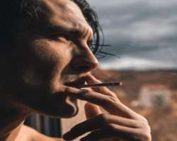 Yon Gonzalez smoking
